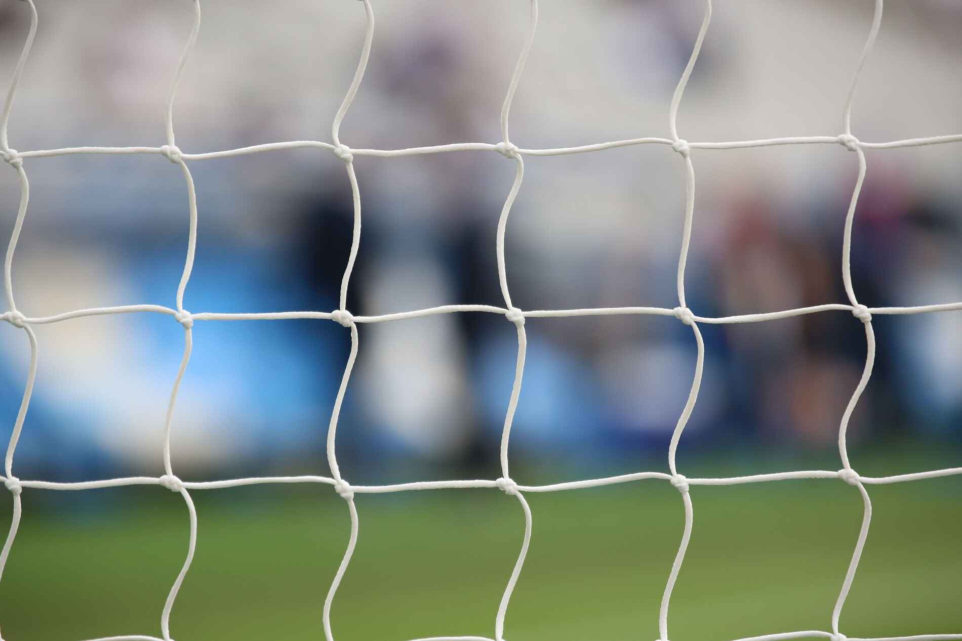close up of soccer net