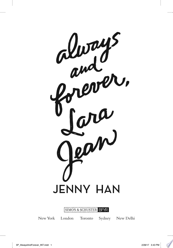 Always and Forever, Lara Jean