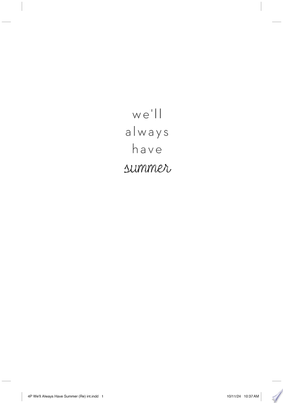 We'll Always Have Summer