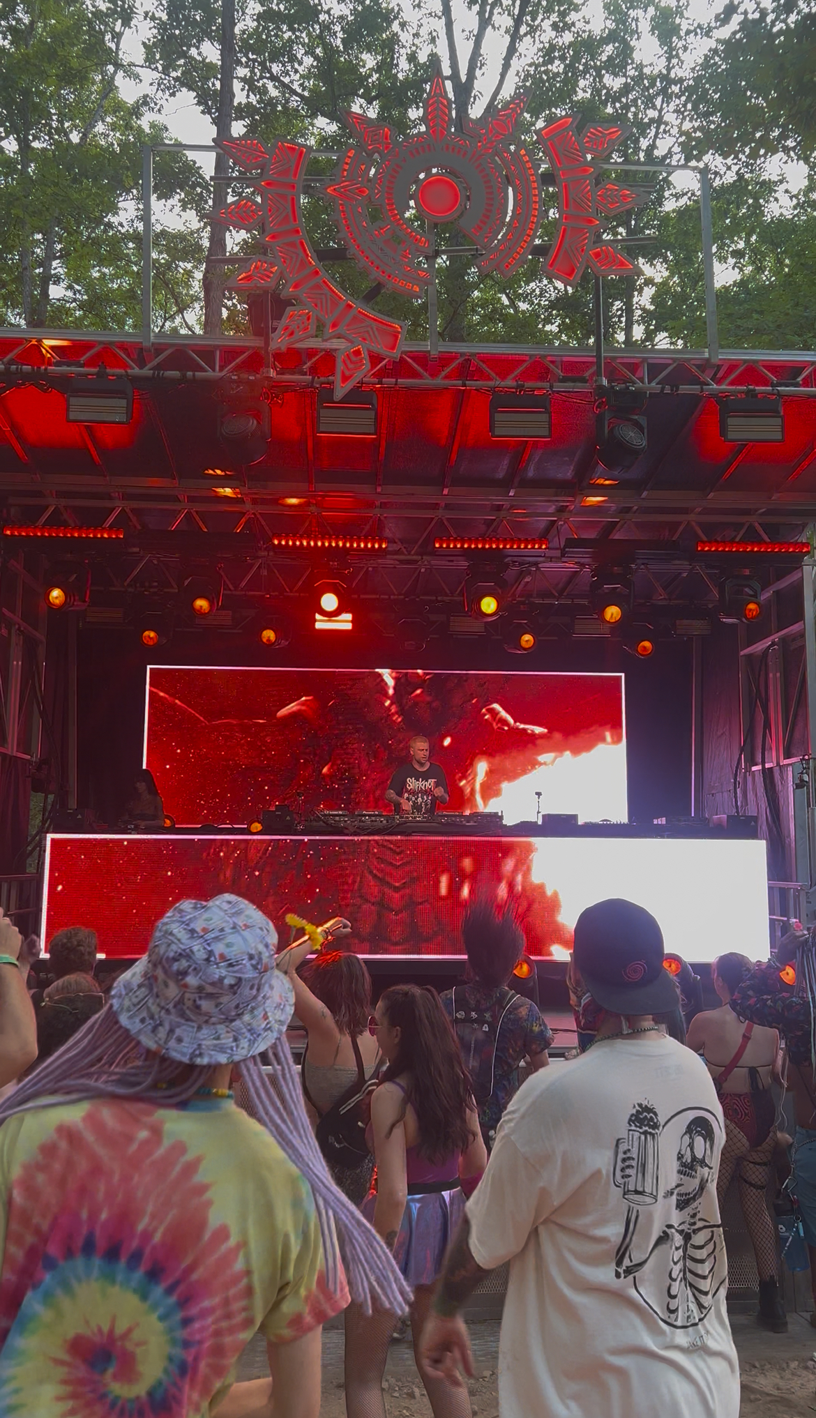 Virginia Beach DJ Karuza performing at the Stone Circle Stage Saturday