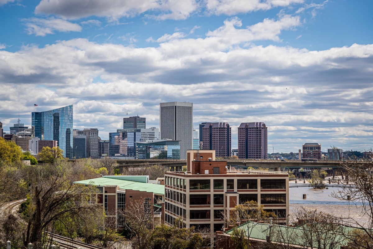 Richmond, VA skyline from across the James River